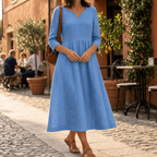 Audrey | Robe Midi Col V