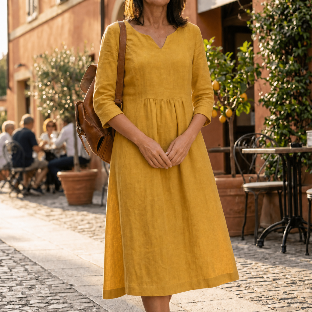 Audrey | Robe Midi Col V