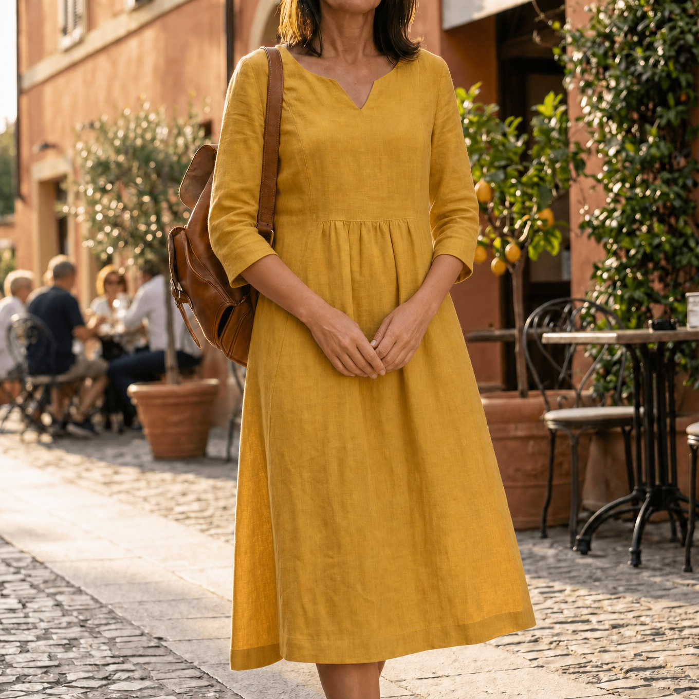 Audrey | Robe Midi Col V