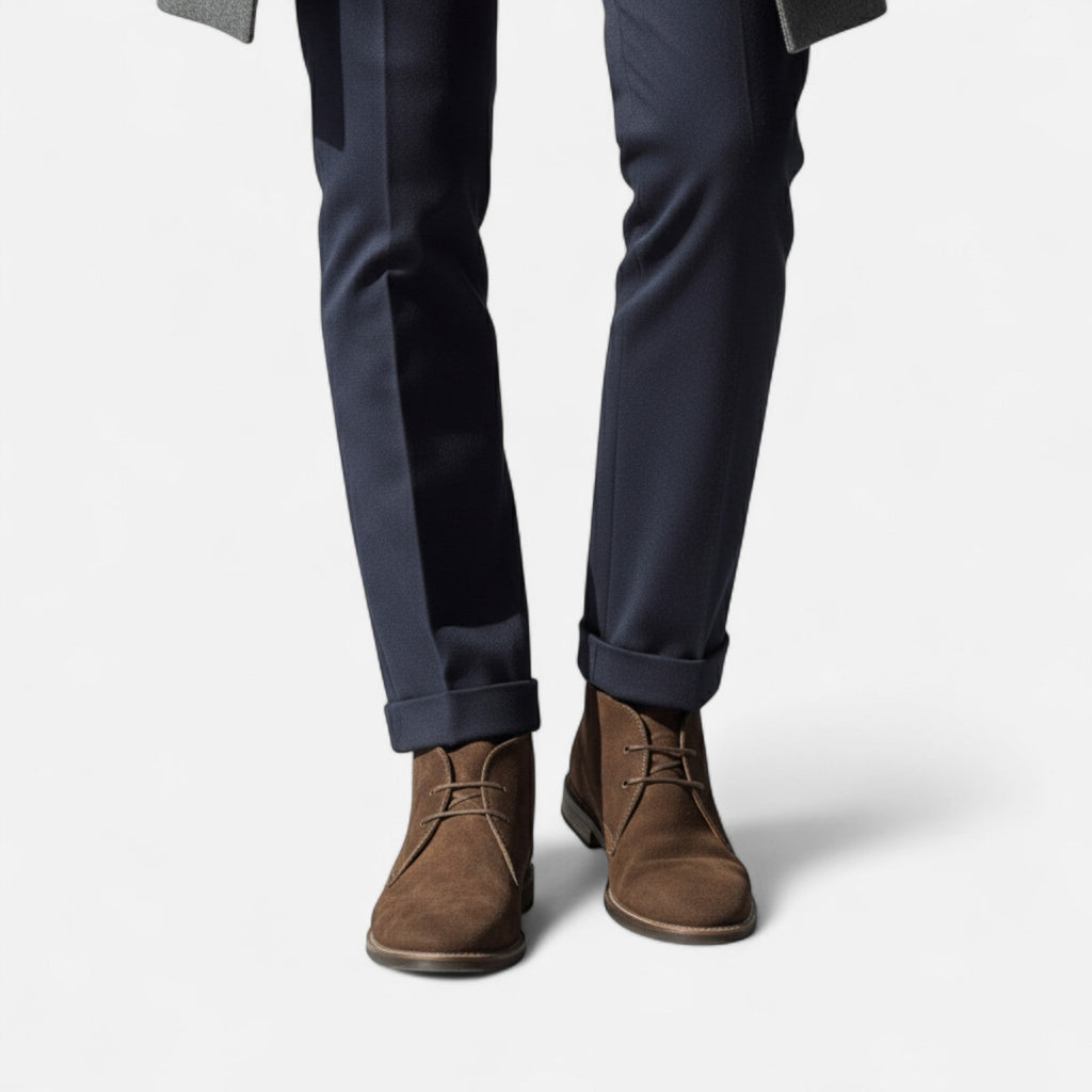 Rivaclo | Bottines chukka en cuir marron pour homme