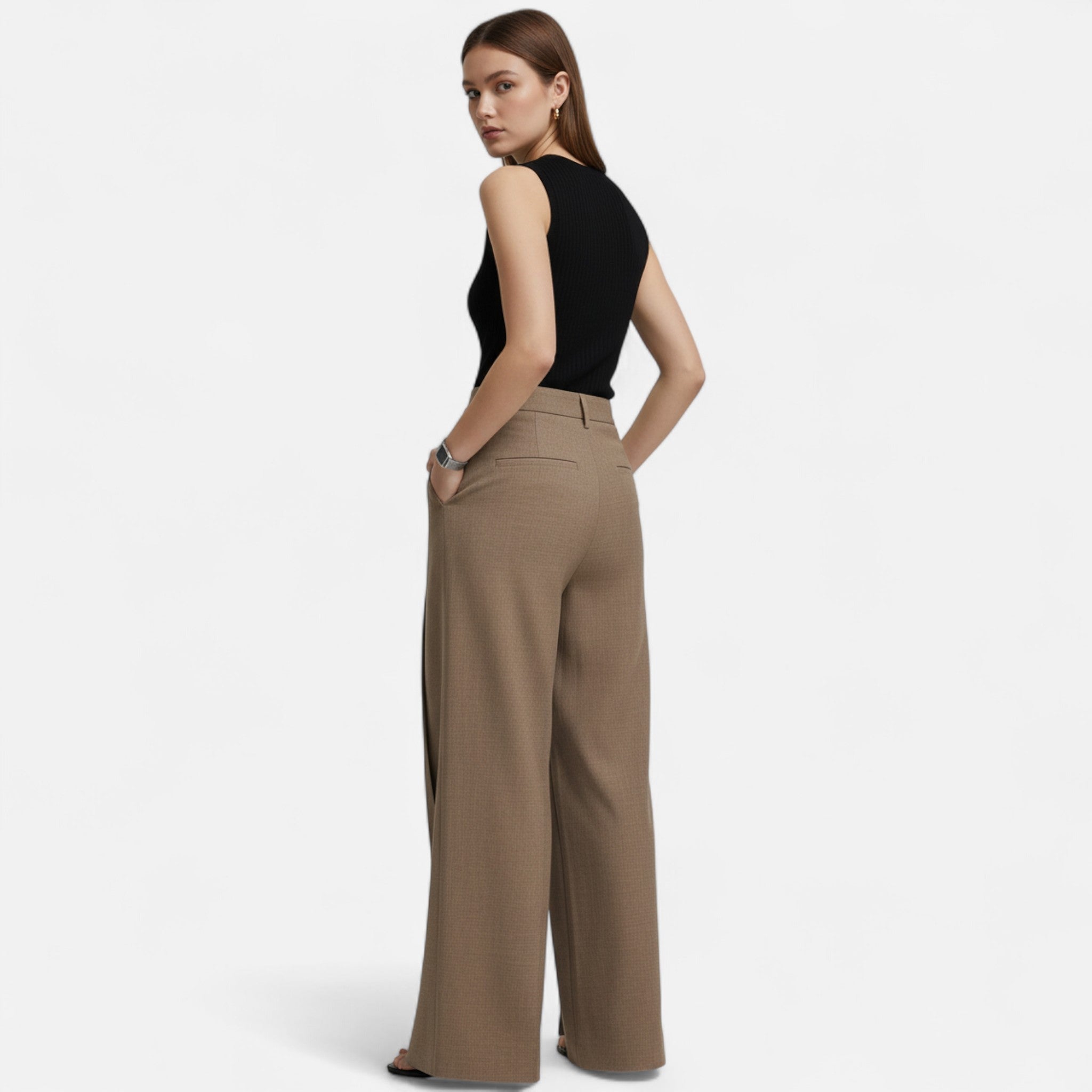 Rivaclo | Pantalon élégant à jambes larges pour femme