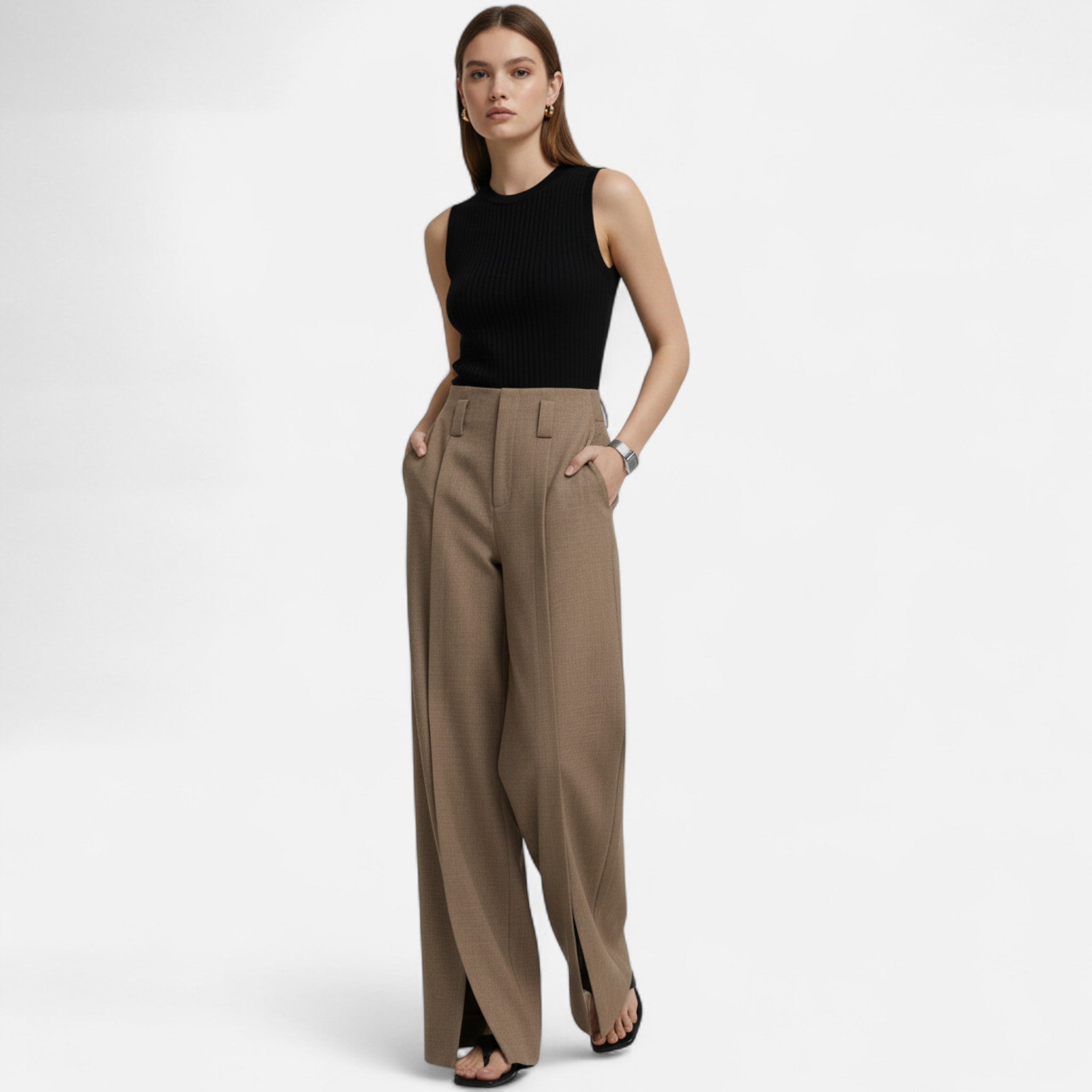 Rivaclo | Pantalon élégant à jambes larges pour femme