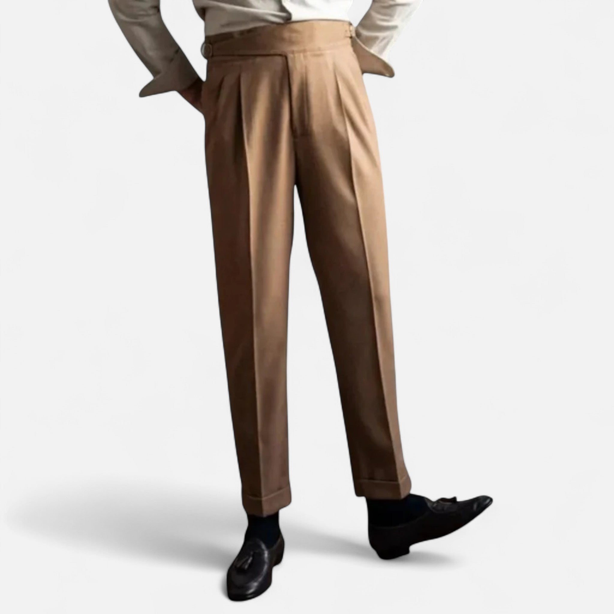 Rivaclo | Pantalon italien classique à pinces pour homme