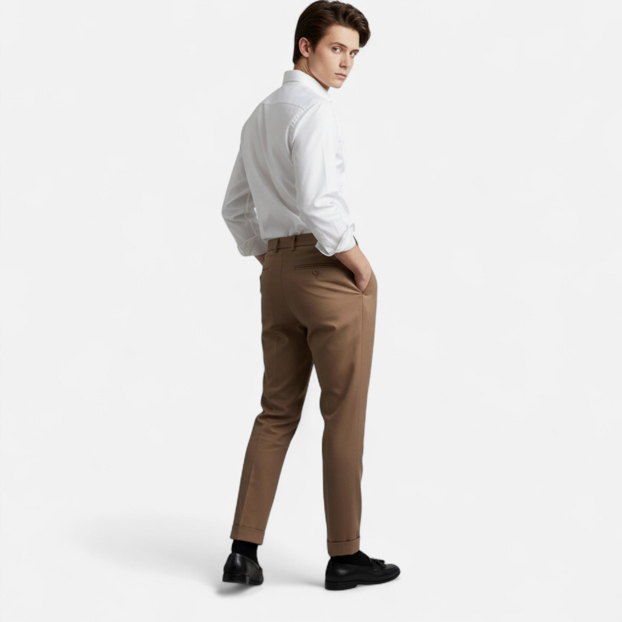 Rivaclo | Pantalon italien classique à pinces pour homme