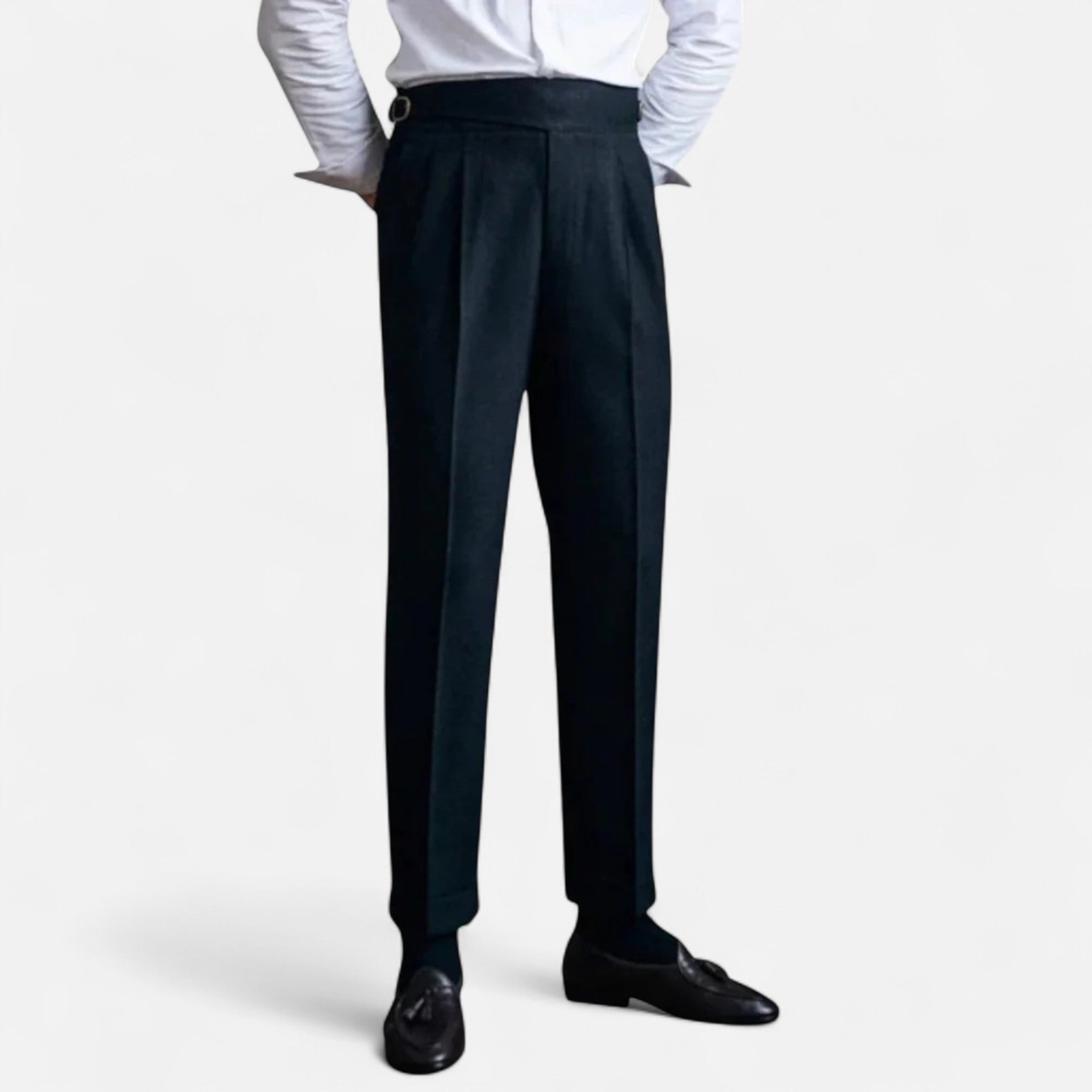 Rivaclo | Pantalon italien classique à pinces pour homme
