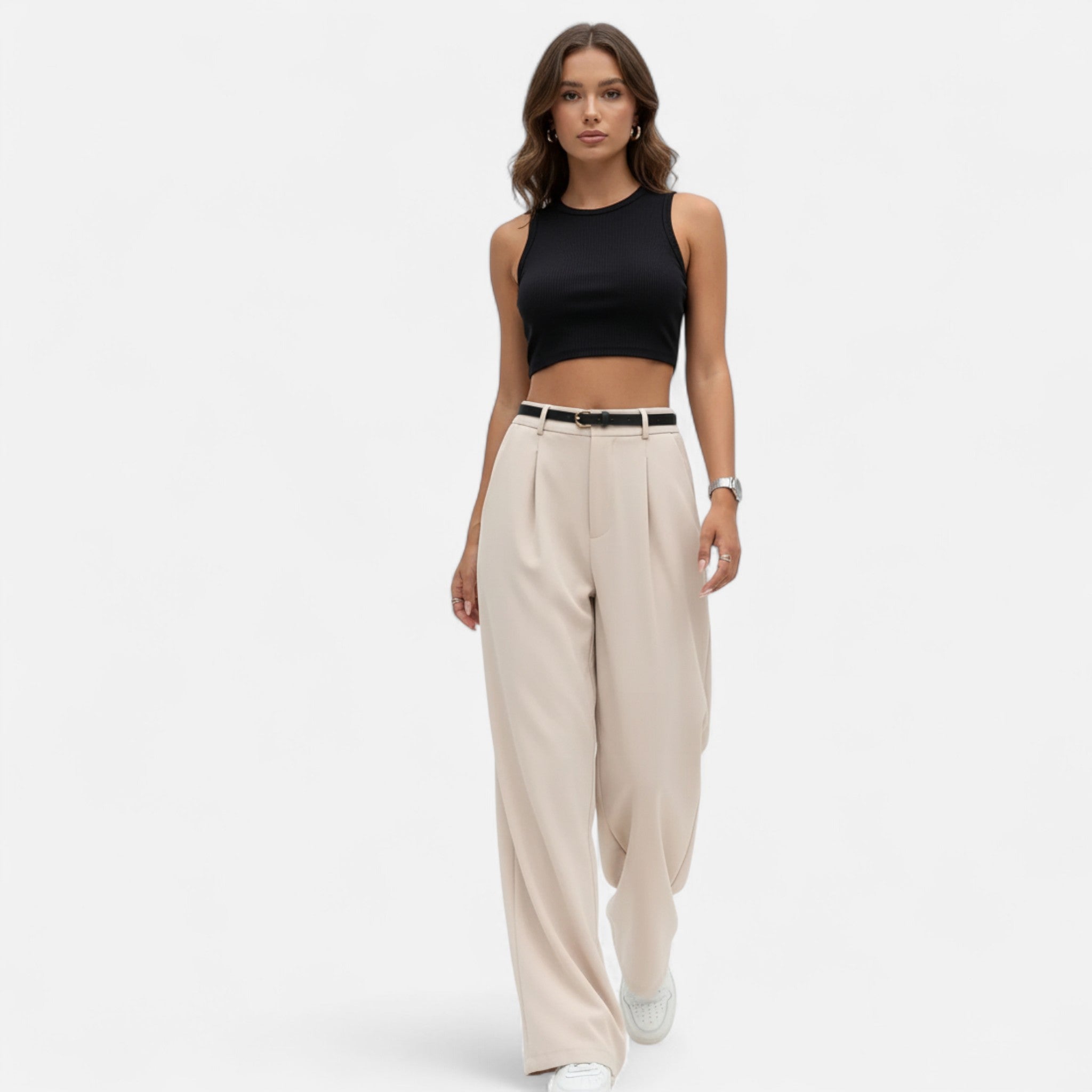 Rivaclo | Pantalon large taille haute pour femme
