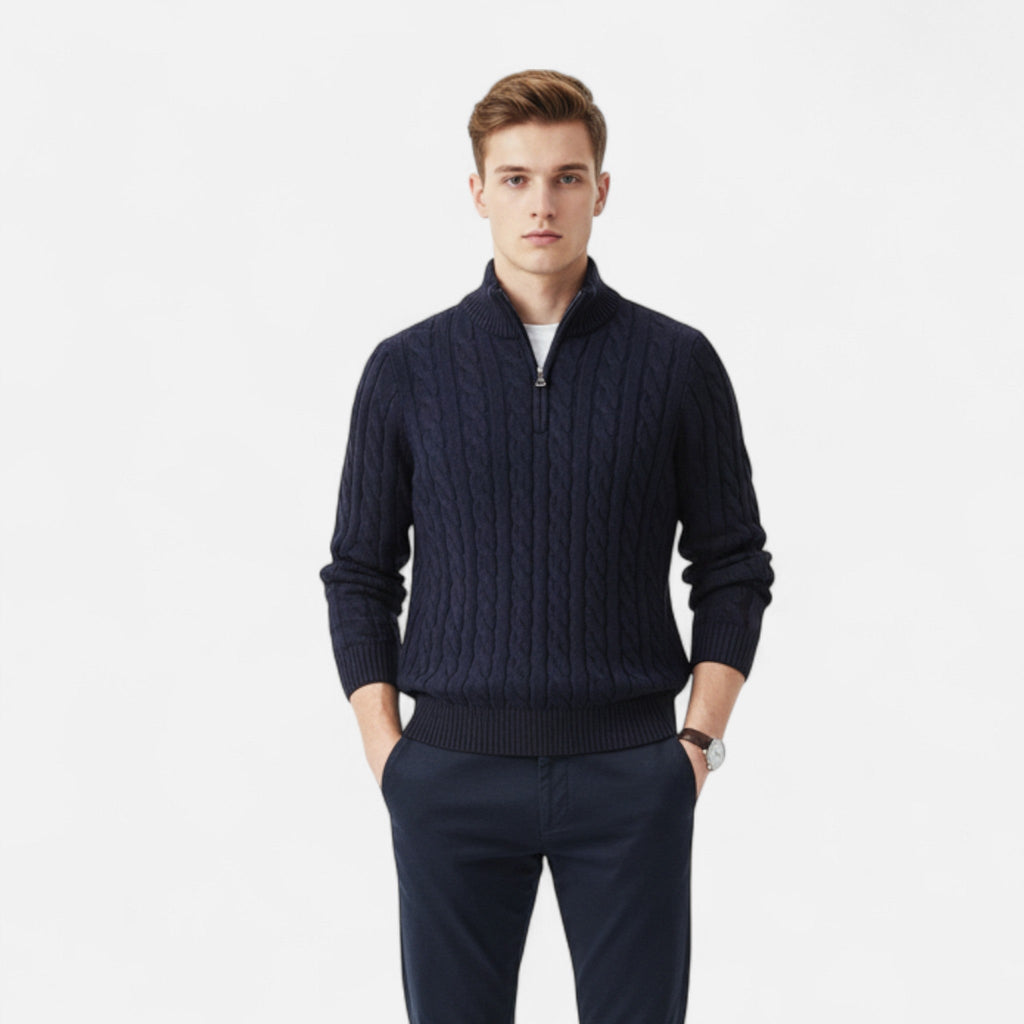 Rivaclo | Pull classique à fermeture éclair pour homme