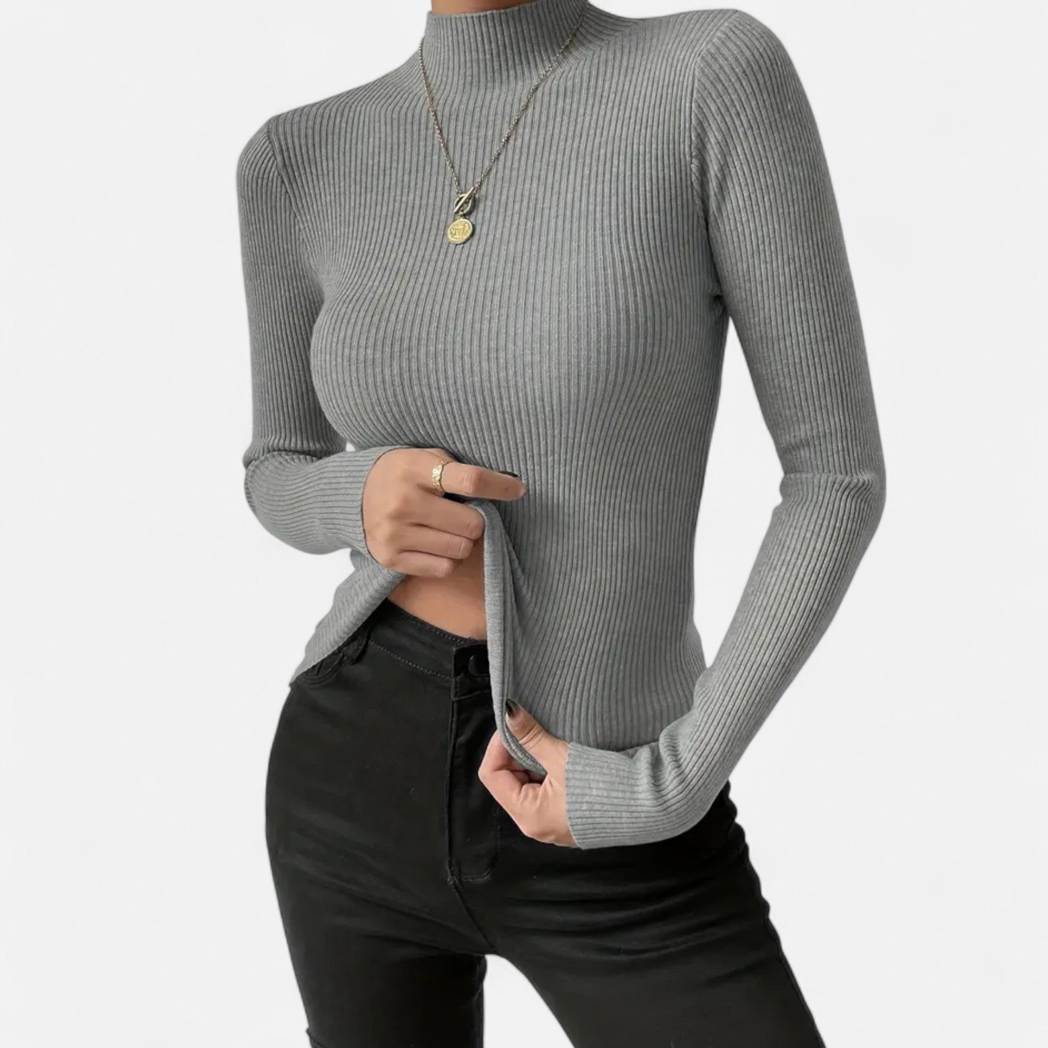 Rivaclo | Pull-over extensible à col rond pour femme