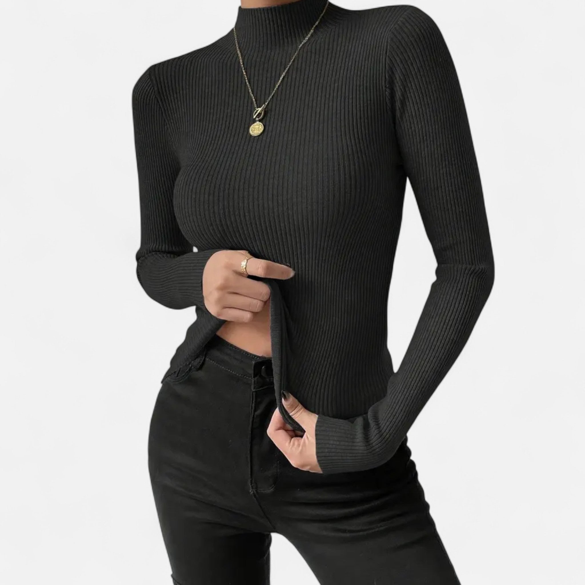 Rivaclo | Pull-over extensible à col rond pour femme