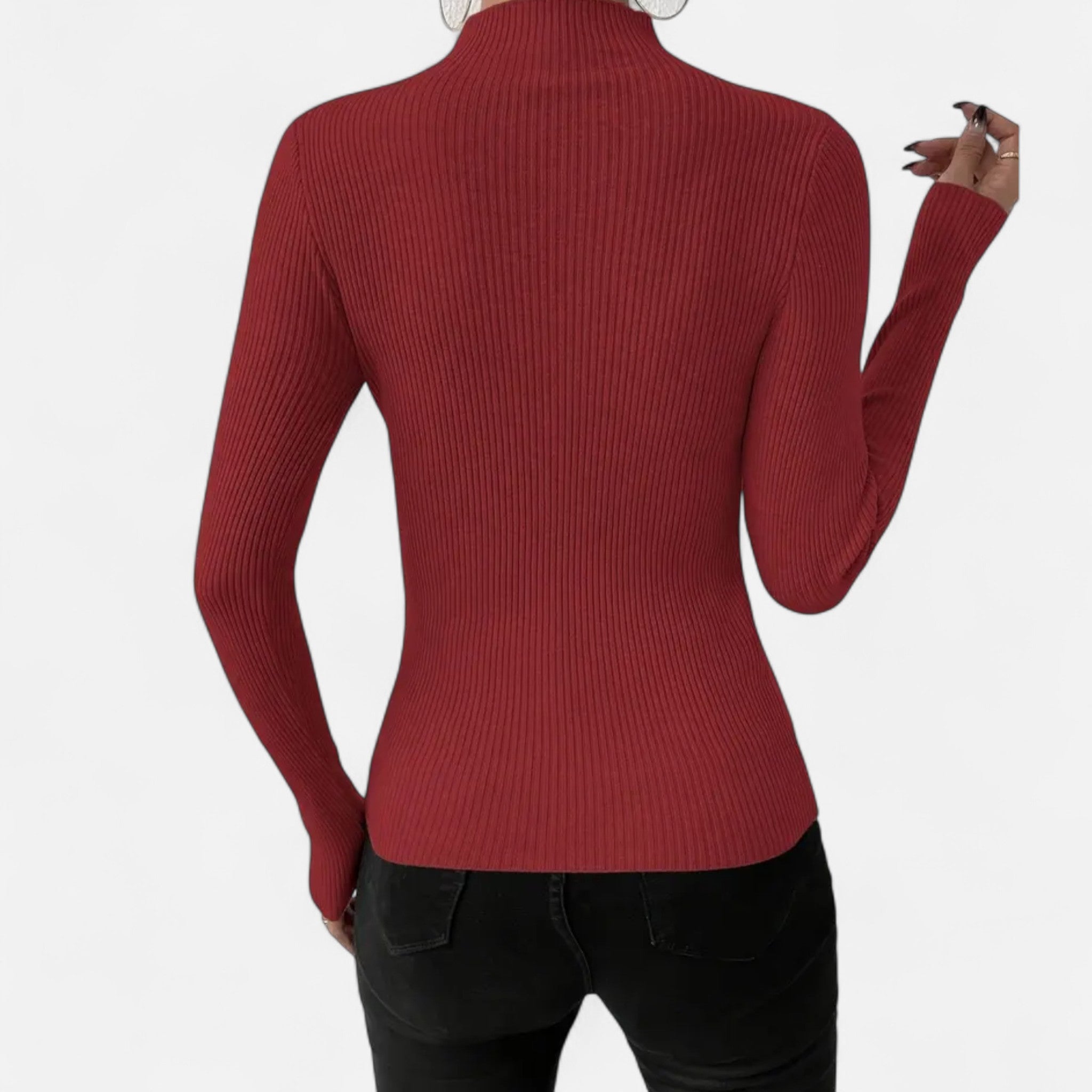 Rivaclo | Pull-over extensible à col rond pour femme