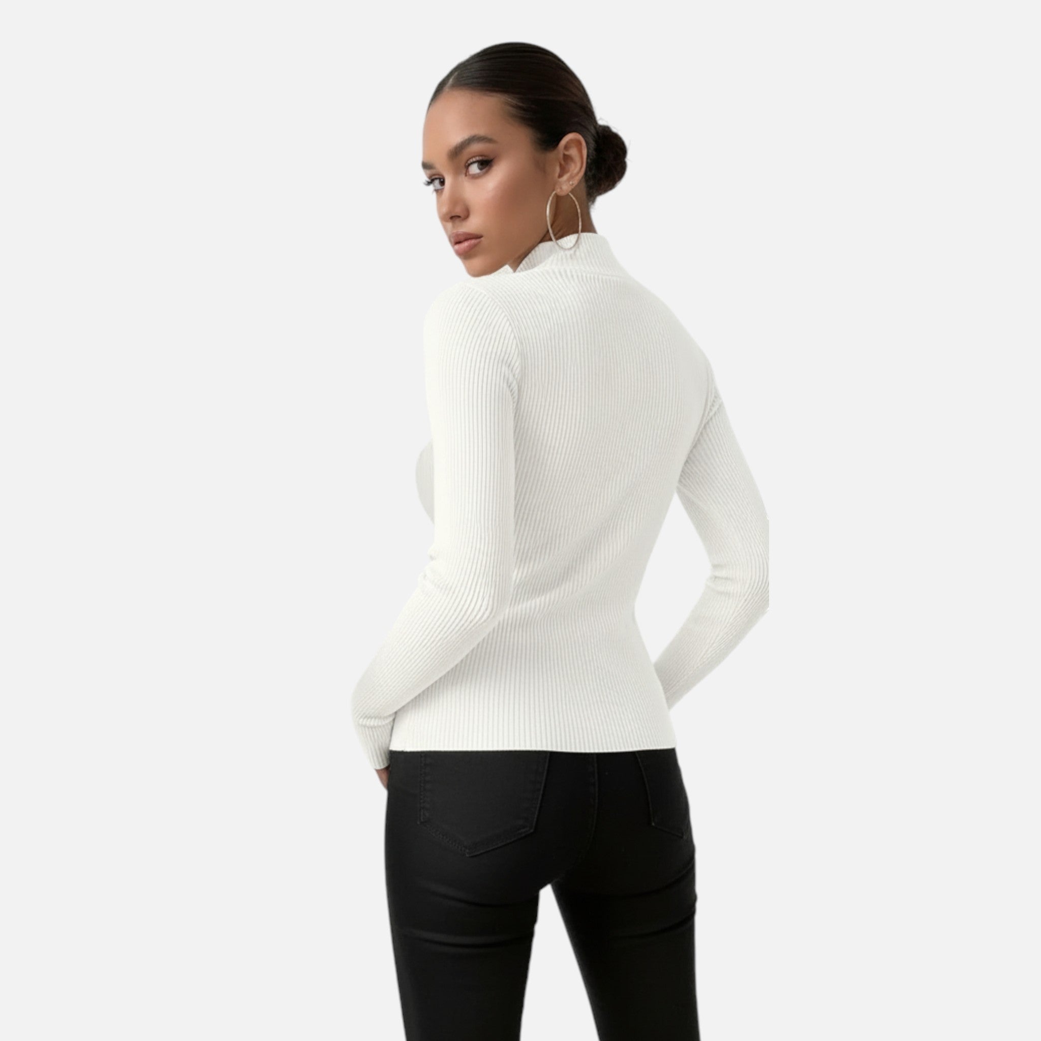 Rivaclo | Pull-over extensible à col rond pour femme