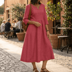 Audrey | Robe Midi Col V