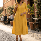 Audrey | Robe Midi Col V