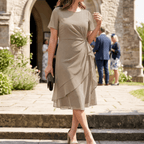 Womee | Robe Drapée Taille Nouée