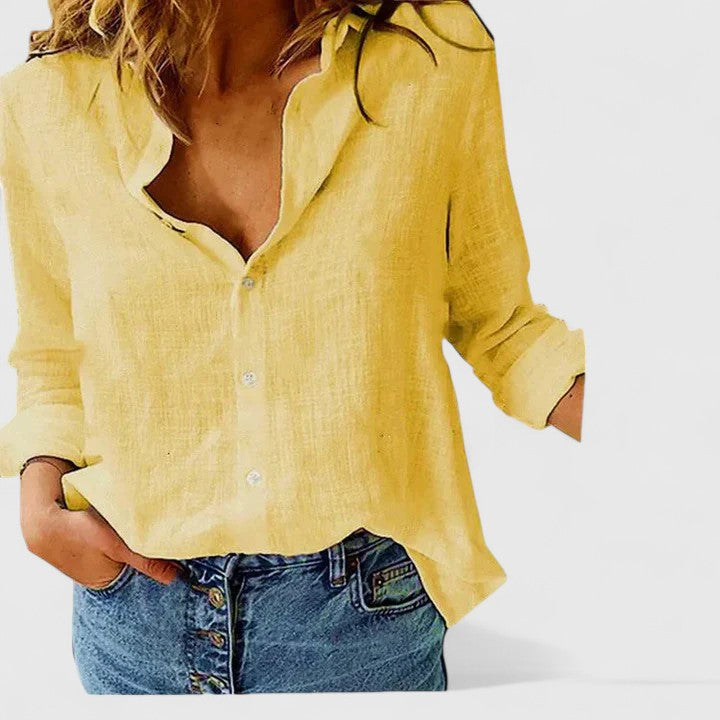 Claudine | Chemise Boutonnée en Lin